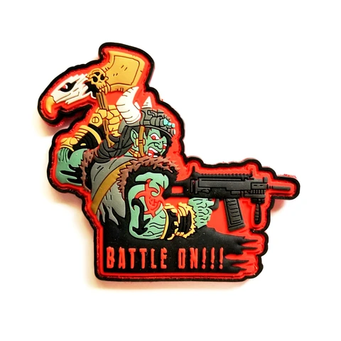 Original Battle Patches Skull and Text Patch